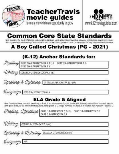 A Boy Called Christmas Movie Guide | Worksheet | Questions | Google Slides (PG - 2021) CCSS