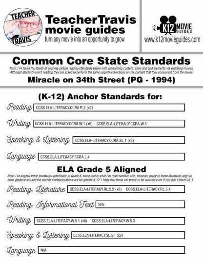 Miracle on 34th Street Movie Guide | Questions | Worksheet | Google (PG - 1994) CCSS