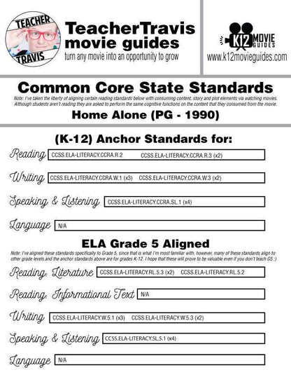 Home Alone Movie Guide in Spanish | Español (PG - 1990) CCSS