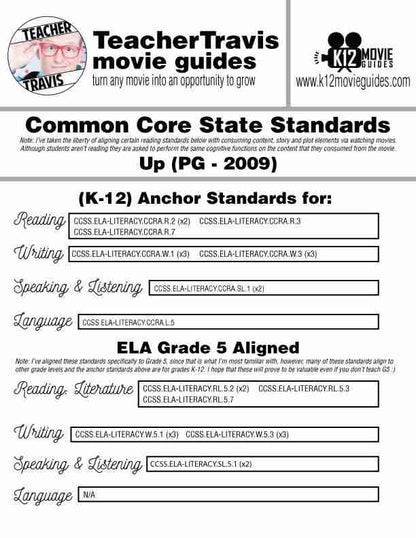 Up Movie Guide | Worksheet | Questions | Google Classroom (PG - 2009) CCSS
