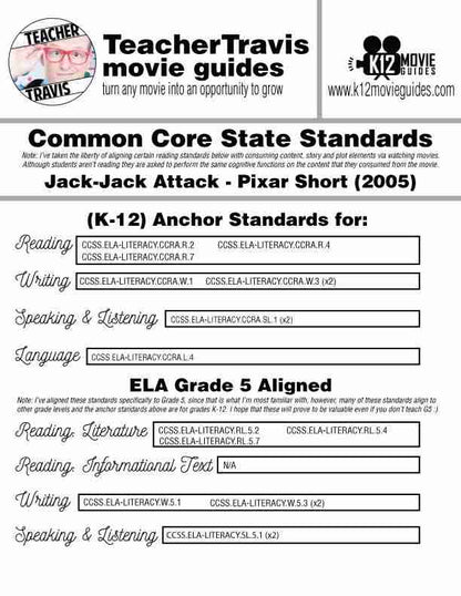Jack-Jack Attack (2005) - Pixar Short Video Guide | Questions | Worksheet | Google Form | CCSS