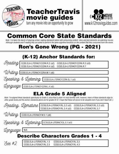 Ron's Gone Wrong Movie Guide | Worksheet | Questions | Google Slides (PG - 2021) CCSS