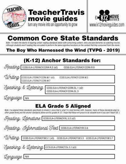 The Boy Who Harnessed the Wind Movie Guide | Questions | Google Form (PG - 2019) CCSS Alignment
