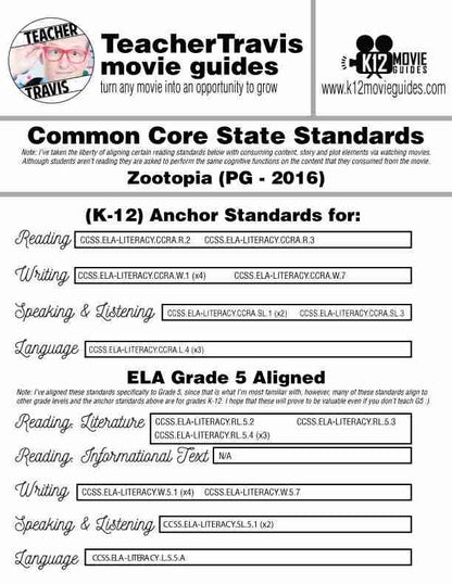 Anastasia Movie Guide | Questions | Worksheet (G - 1997) CCSS Alignment
