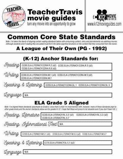 A League of Their Own Movie Guide | Questions | Google Forms (PG - 1992) CCSS