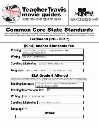 Ferdinand Movie Guide in Spanish | Español (PG - 2017) CCSS