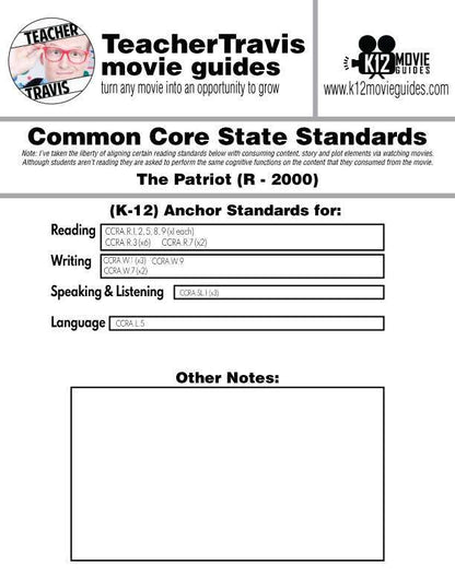 The Patriot Movie Guide | Revolutionary War | Swamp Fox | Cornwallis (R - 2000) CCSS