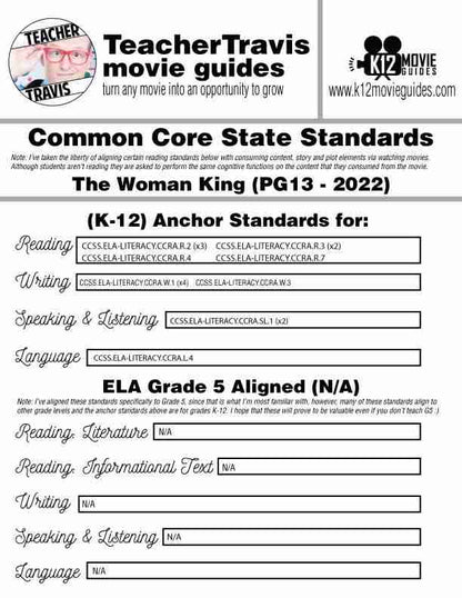 The Woman King Movie Guide | Worksheet | Questions | Google Slides (PG13 - 2022) CCSS