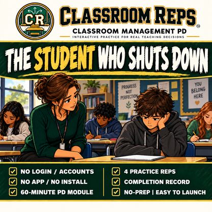 The Student Who Shuts Down | Classroom Reps 60-Minute PD Simulation