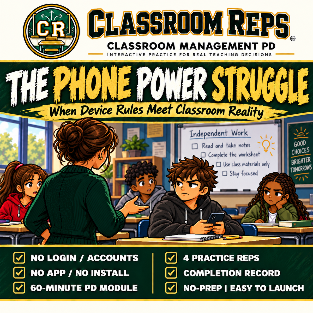 The Phone Power Struggle | Classroom Reps 60-Minute PD Simulation