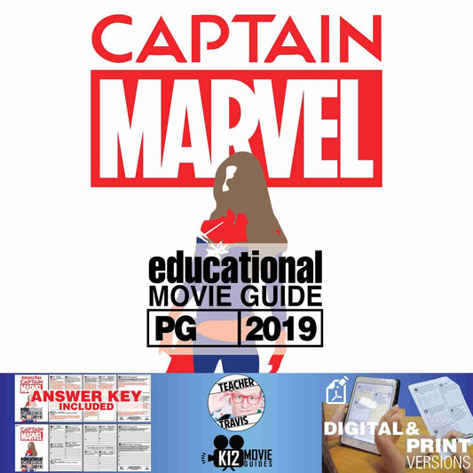 Captain Marvel Movie Guide | Questions | Worksheet (PG13 - 2019) Cover