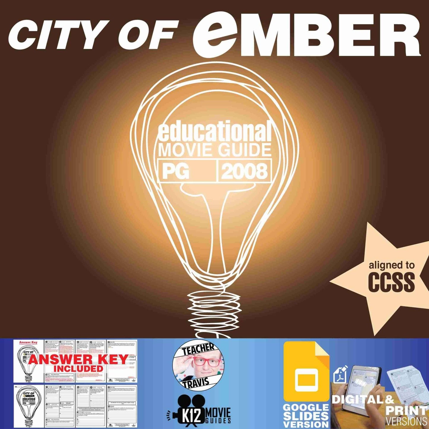 City of Ember Movie Guide | Questions | Worksheet | Google Slides (PG - 2008) Cover
