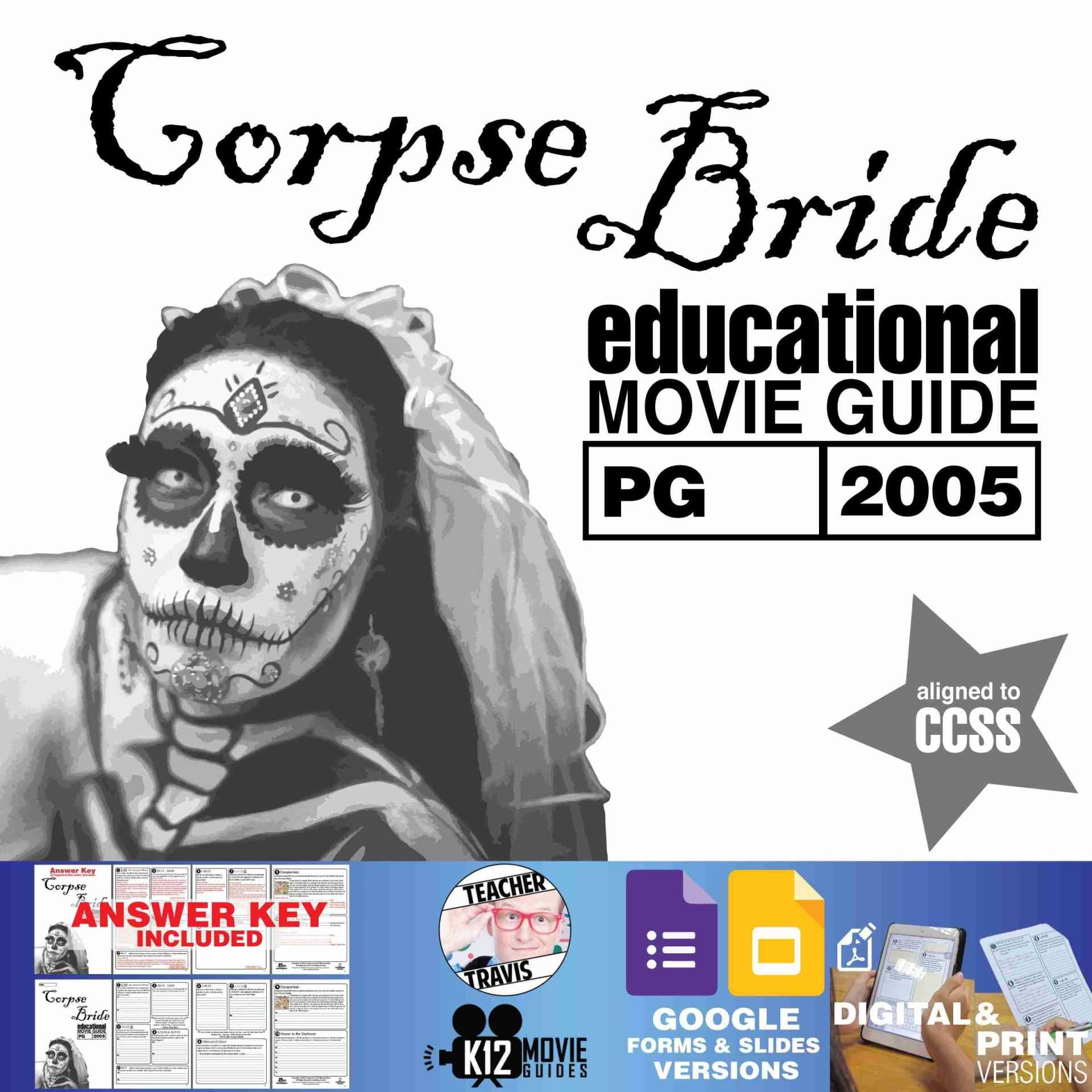 Corpse Bride Movie Guide | Questions | Worksheet | Google Formats (PG - 2005)