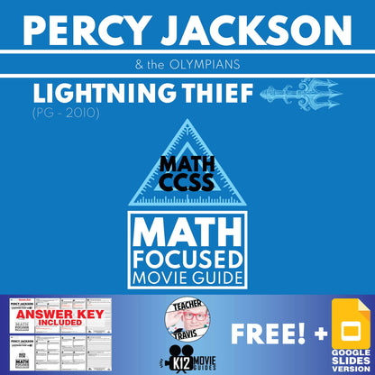 Percy Jackson The Lightning Thief Math Focused Movie Guide Cover