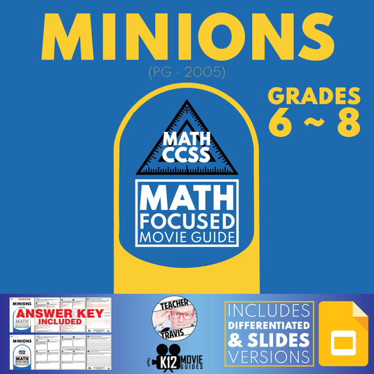 Minions Math Movie Guide Questions Cover
