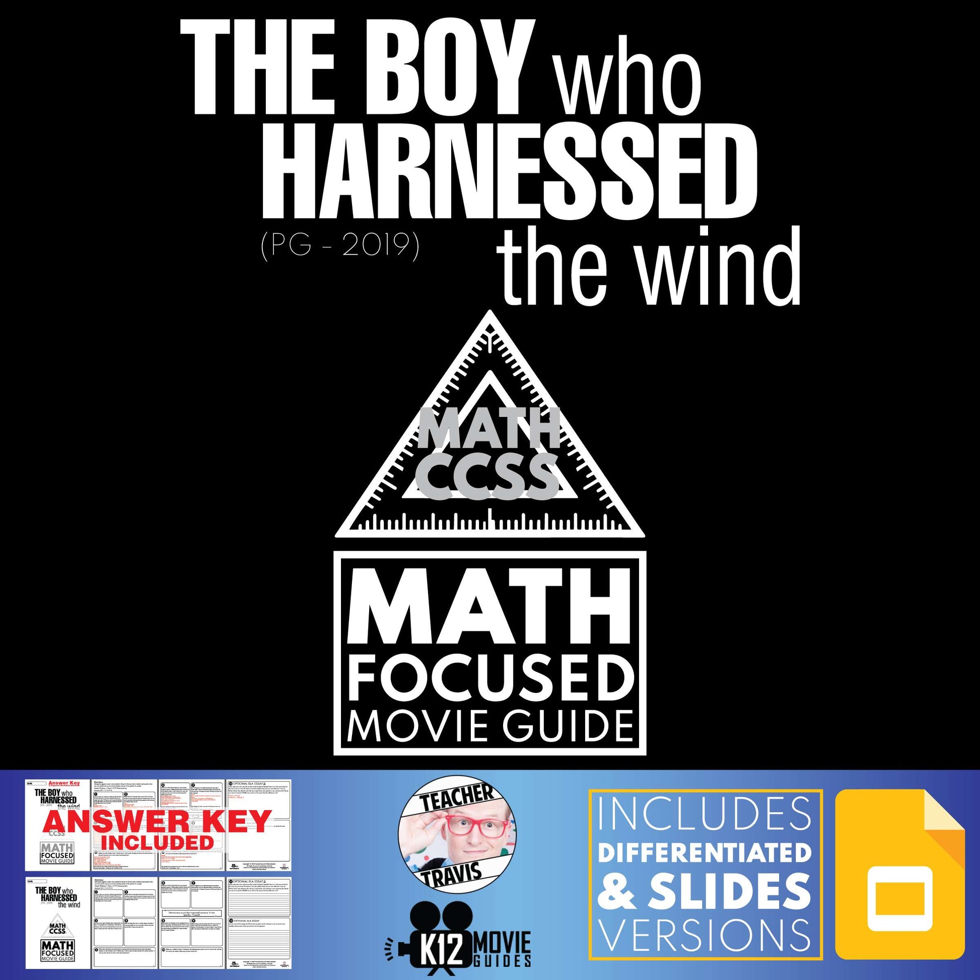 The Boy Who Harnessed the Wind Math Movie Guide Questions Cover