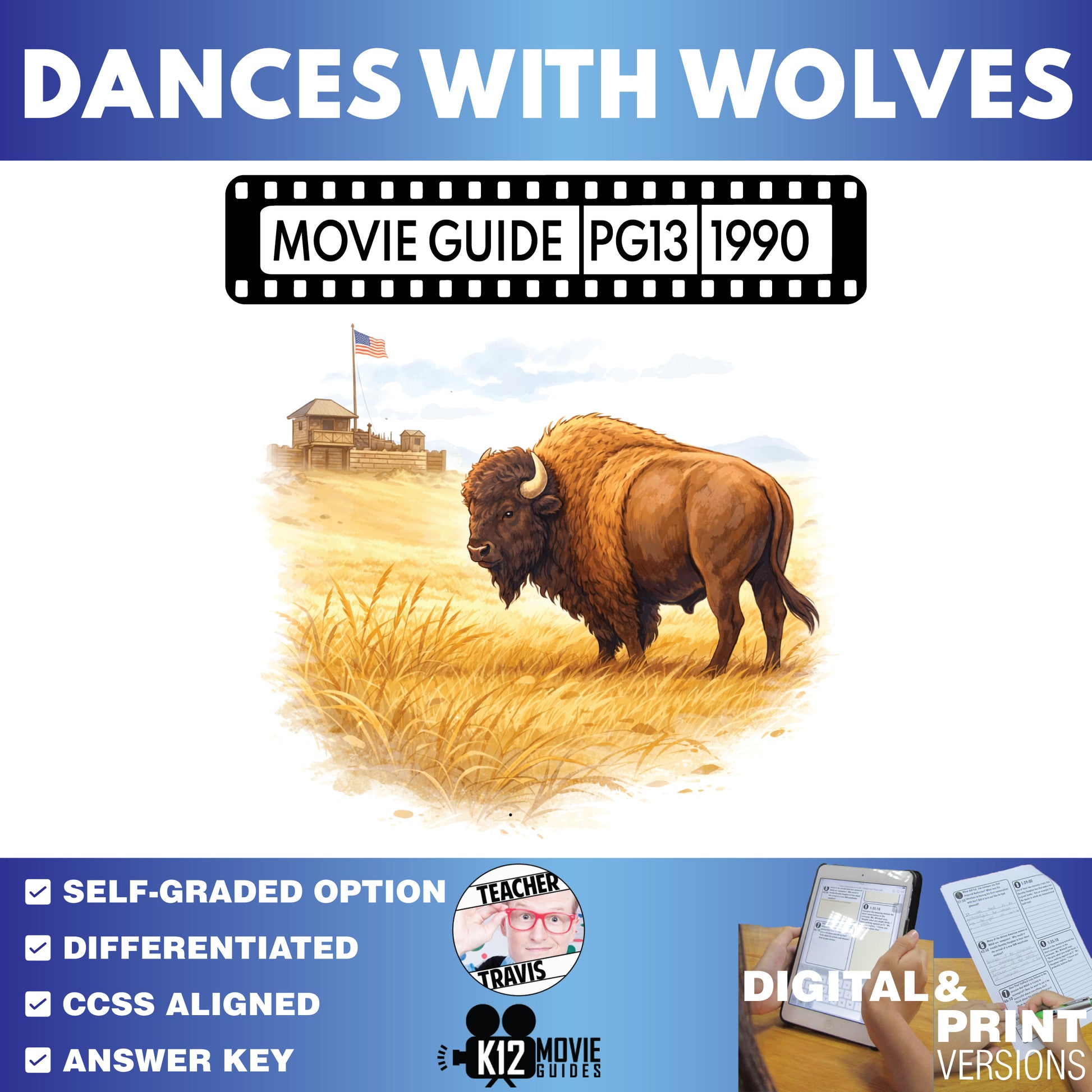 Dances with Wolves Movie Guide Questions & Worksheet