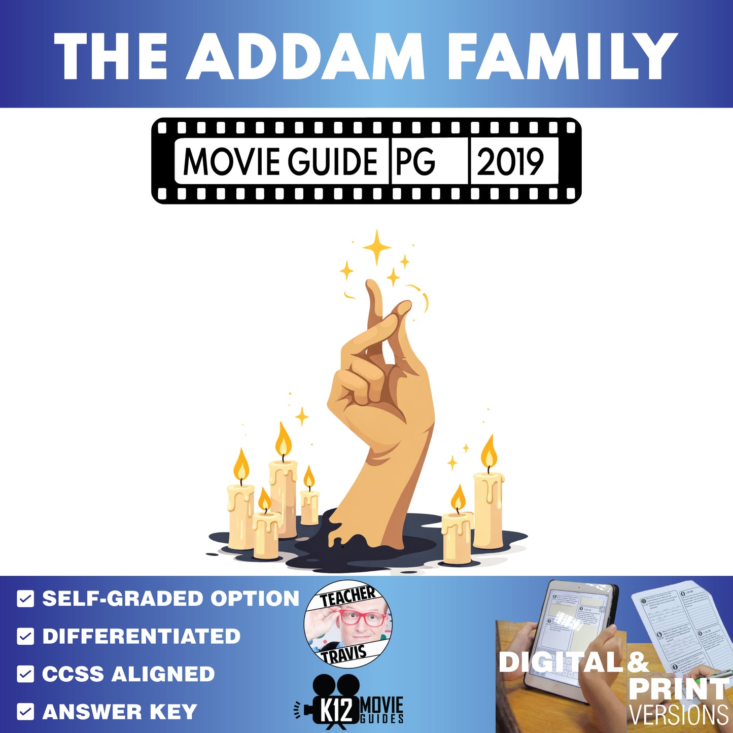 The Addams Family Movie Guide Questions & Worksheet (2019)