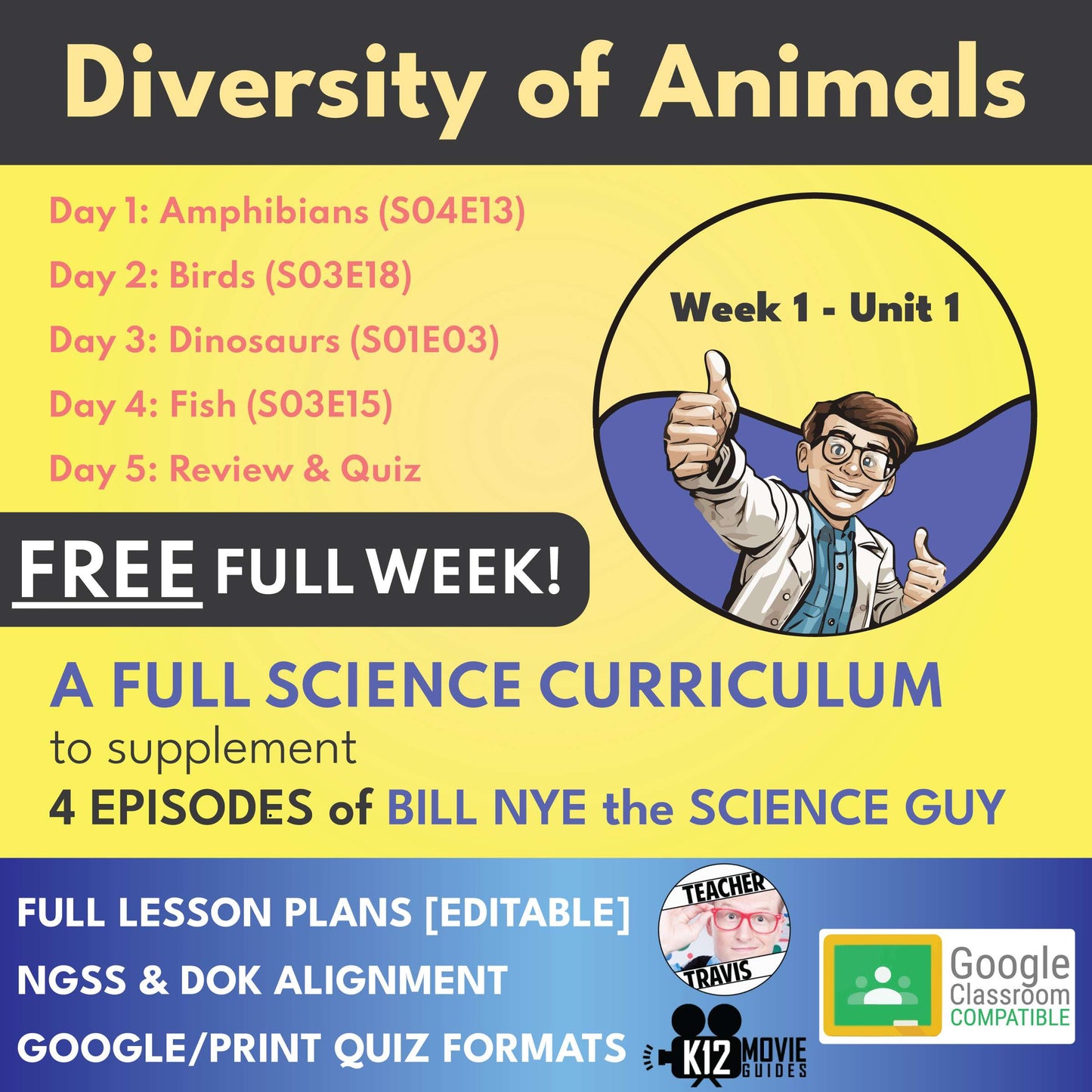 Free Bill Nye Science Curriculum Cover