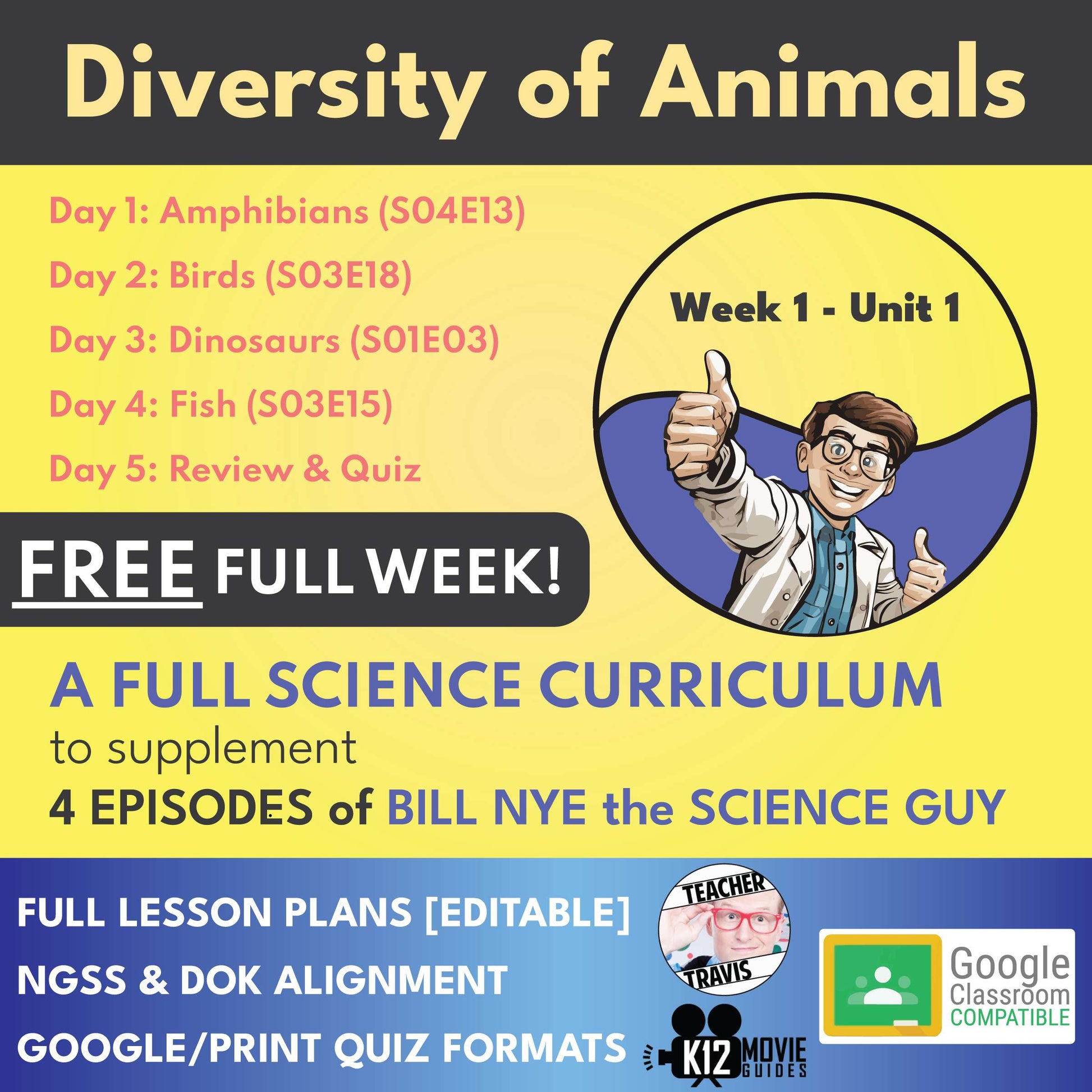 Free Bill Nye Science Curriculum Cover
