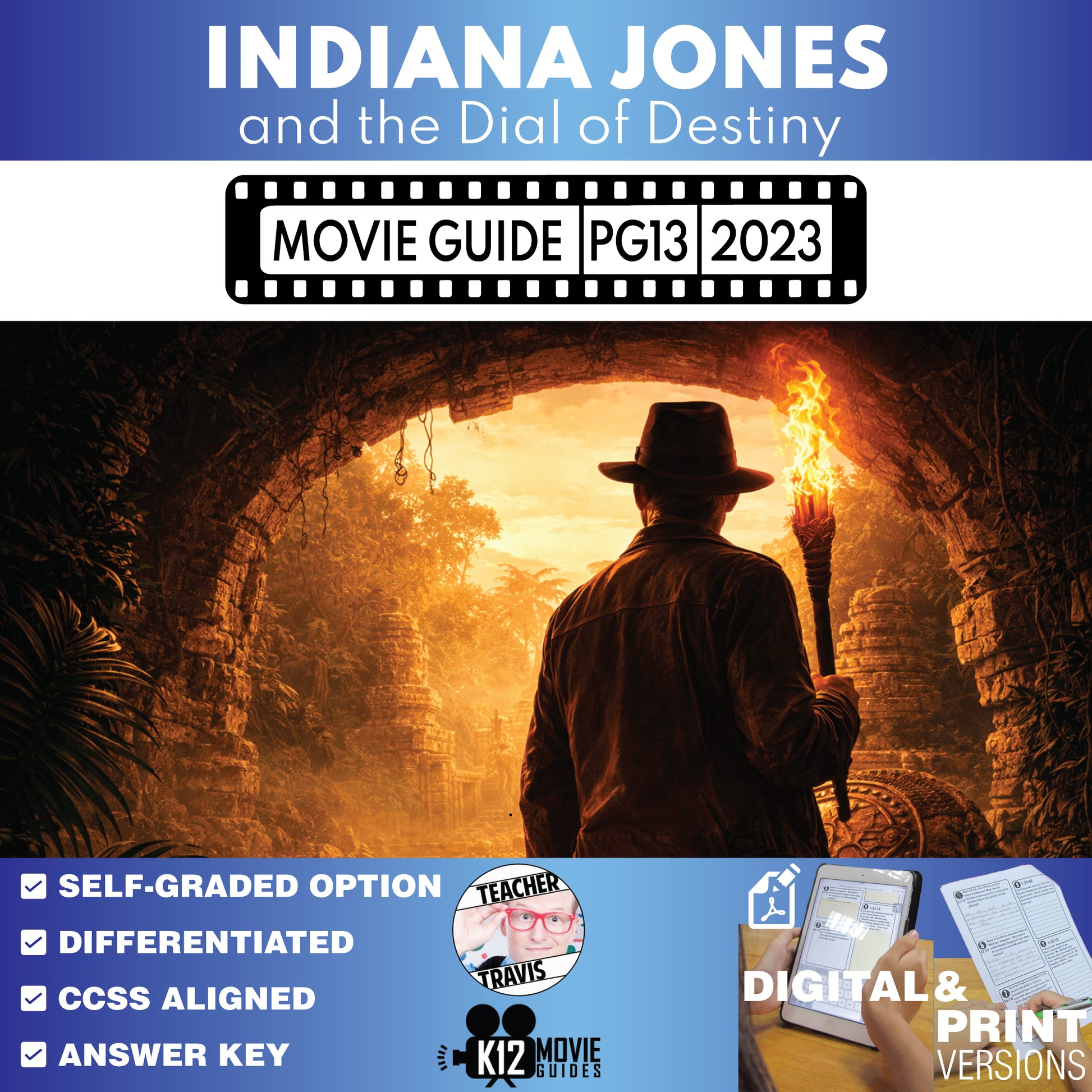 Indiana Jones and the Dial of Destiny Movie Guide Questions & Worksheet