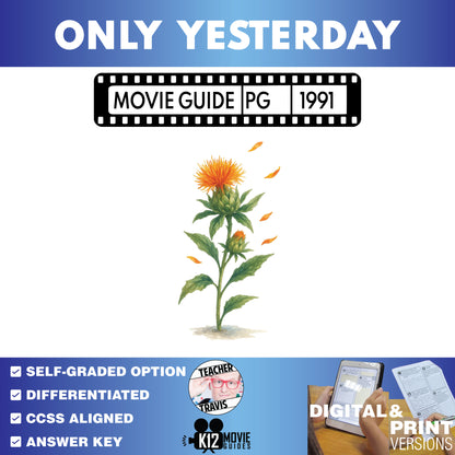 Only Yesterday Movie Guide Questions & Worksheet