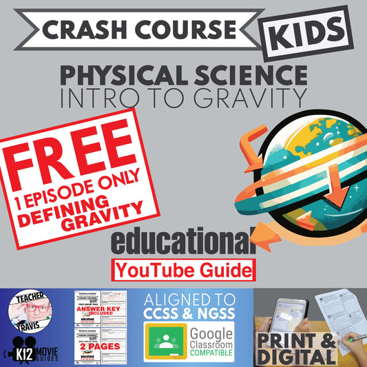 Free Crash Course Kids Physical Science - Defining Gravity YouTube Guide Cover