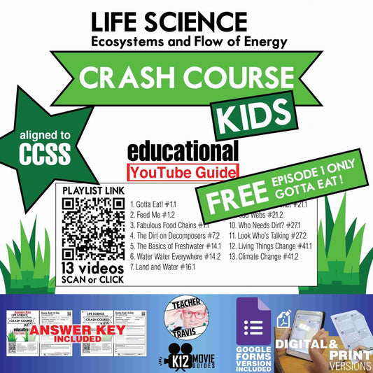 Crash Course Kids - Life Science - Gotta Eat! (E01) Free Youtube Guide Cover