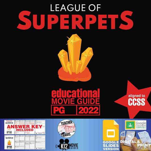 DC League of Super-Pets Movie Guide | Worksheet | Questions | Google Slides (PG - 2022) Cover