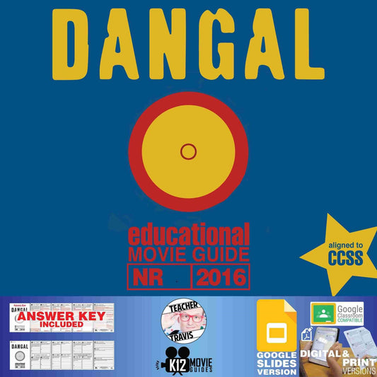 Dangal Movie Guide | Worksheet | Questions | Google Slides (NR - 2016) Cover
