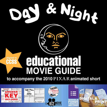 Day & Night Pixar Short Video Guide | Questions | Worksheet | Google Form (2002) Cover