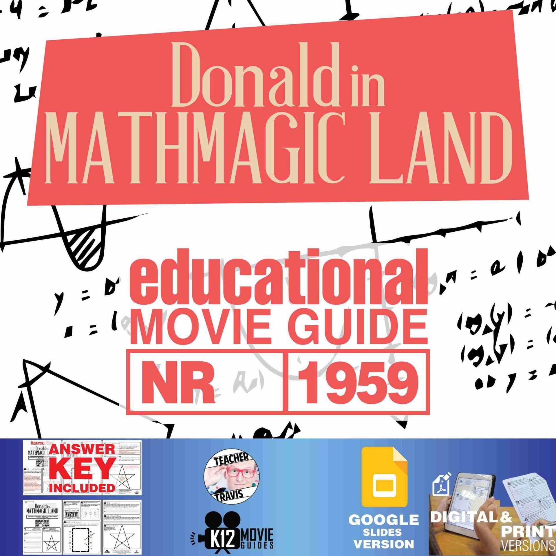Donald in Mathmagic Land Movie Guide | Worksheet | Questions | Google Formats (1959) Cover
