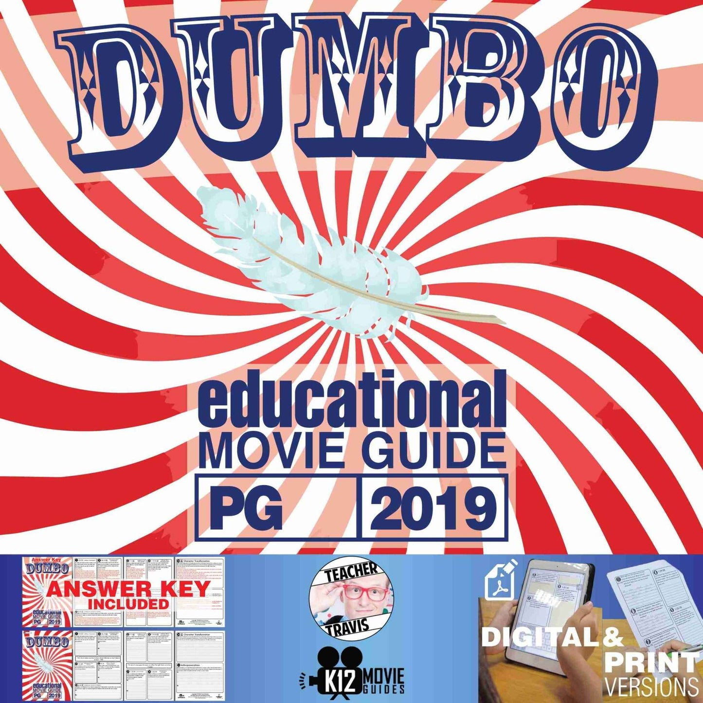 Dumbo Movie Guide | Questions | Worksheet (PG - 2019) Cover
