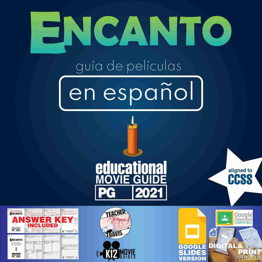 Encanto Movie Guide in Spanish | Español | Worksheet | Questions (PG - 2021) Cover