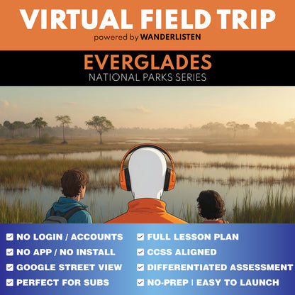 Everglades National Park Virtual Field Trip App Lesson | Audio + Map + Quiz