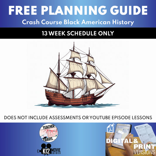 Free Crash Course Black American History Full Curriculum Educator Planning Guide cover image