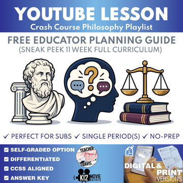 Free Crash Course Philosophy 11-week Educator Planning Guide cover for grades 9–12