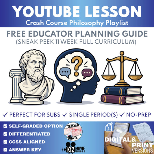 Free Crash Course Philosophy 11-week Educator Planning Guide cover for grades 9–12