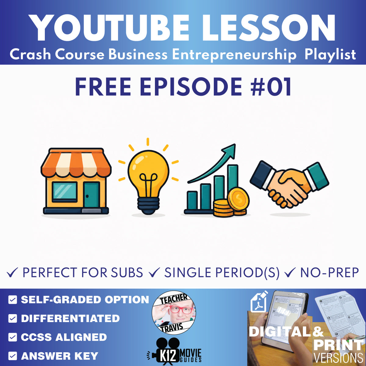 FREE Crash Course Entrepreneurship #1 Who Even Is An Entrepreneur? | YouTube Video Lesson