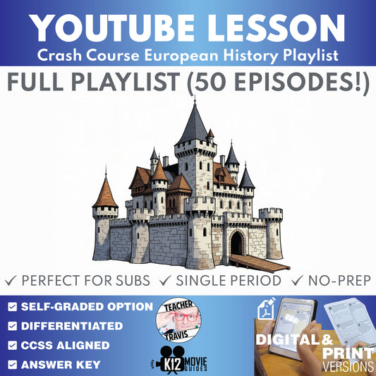 Crash Course European History Complete YouTube Video Lesson Bundle | No-Prep