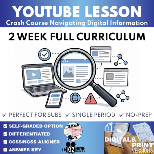 Crash Course Navigating Digital Information Complete Full Curriculum 2 Weeks classroom resource cover
