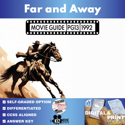 Far and Away Movie Guide Questions & Worksheet cover image