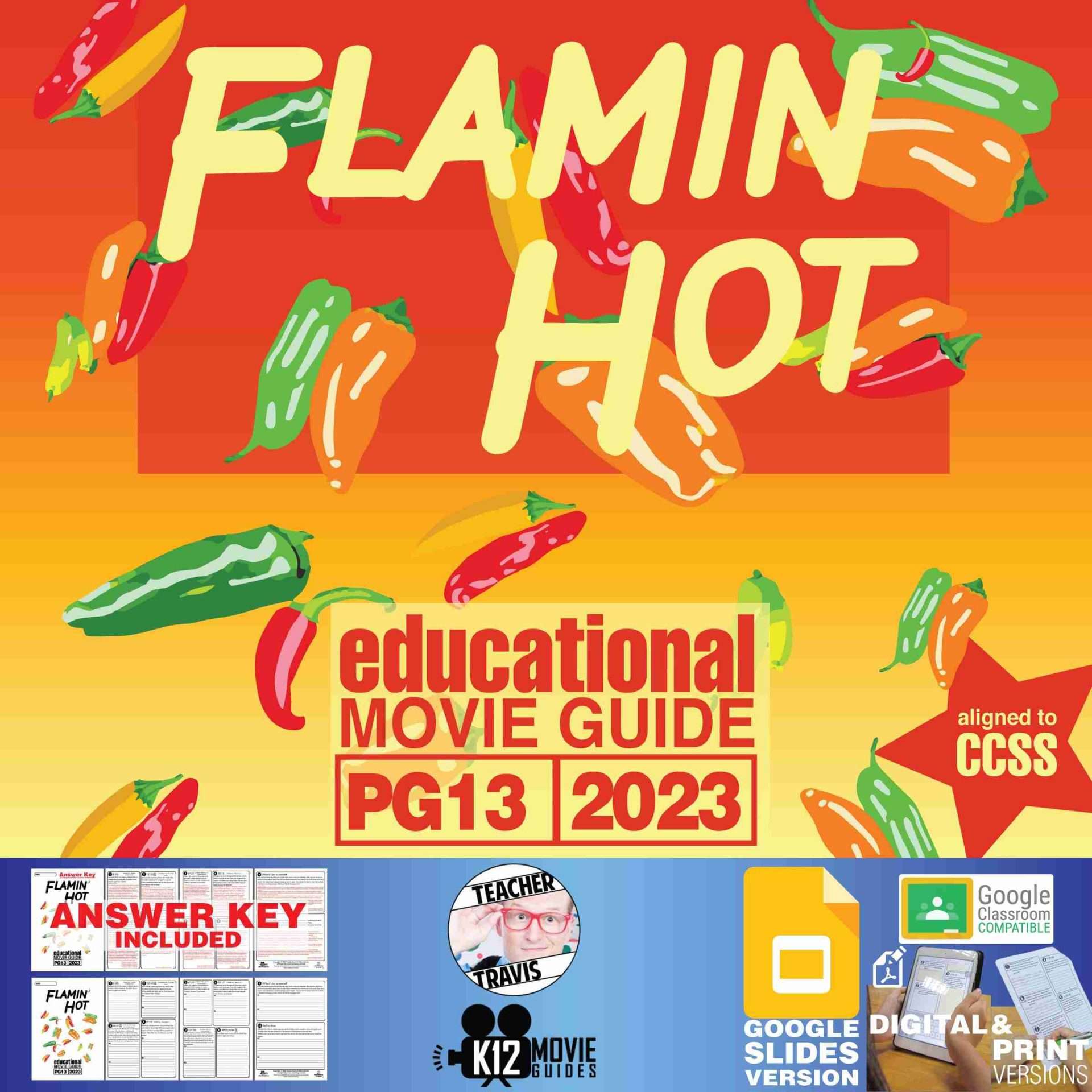 Flamin' Hot Movie Guide | Worksheet | Questions (PG13 - 2023) Cover
