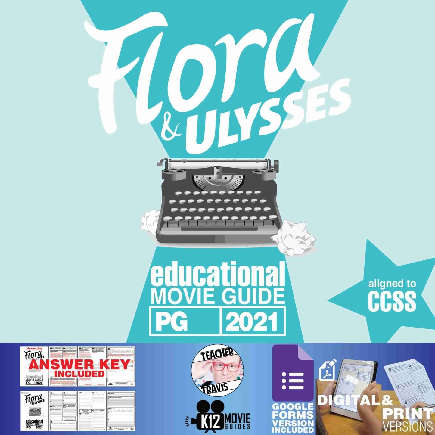 Flora & Ulysses Movie Guide | Worksheet | Questions | Google Form (PG - 2021) Cover