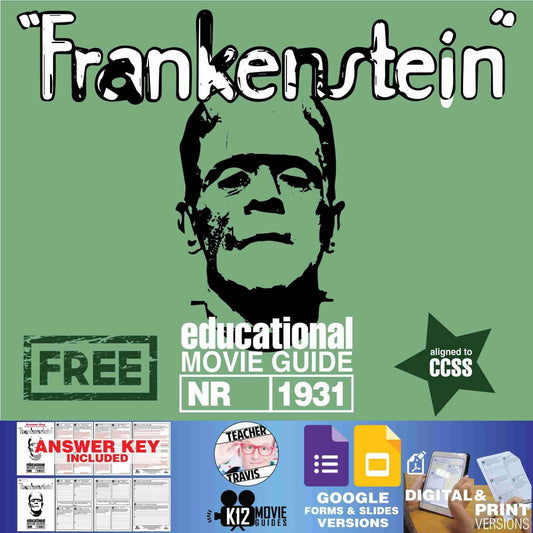 Free Halloween Activity Frankenstein (1931) Movie Guide | Questions | Worksheet