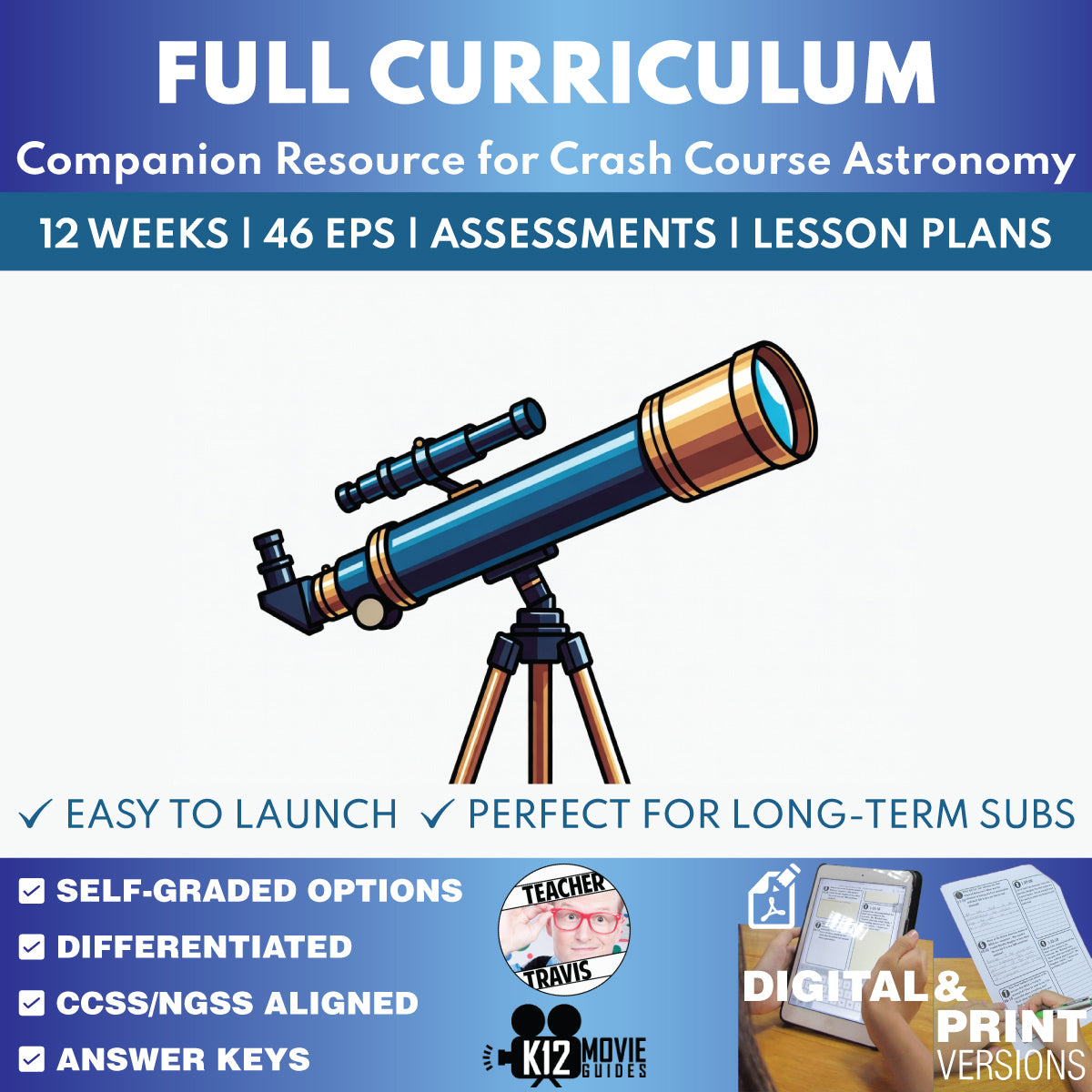 Crash Course Astronomy Full Curriculum | 46 Video Lessons + Assessments