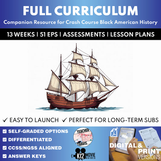 Crash Course Black American History Full Curriculum Bundle cover image