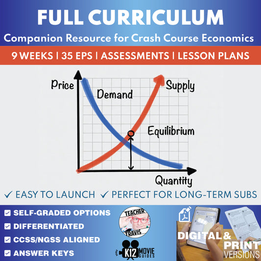 Crash Course Economics Full Curriculum Bundle | 35 Video Lessons + Assessments cover image