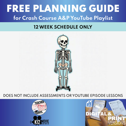 Free Crash Course Anatomy & Physiology Full Curriculum Educator Planning Guide cover image