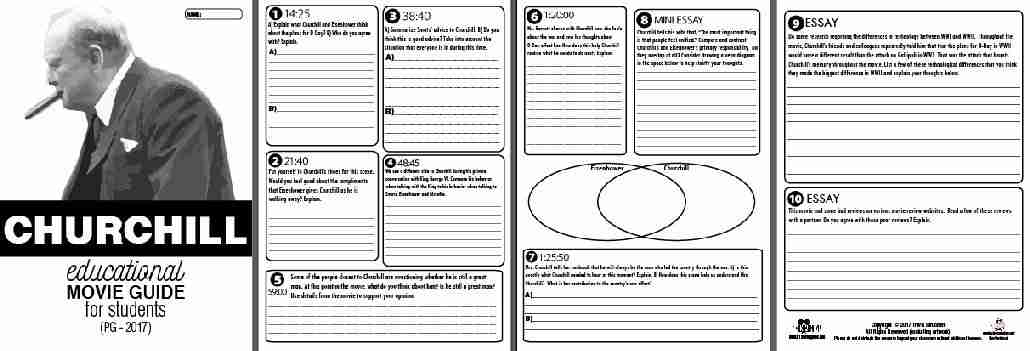 Churchill Movie Guide Sample Questions